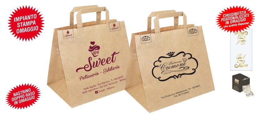 Shopper take away da asporto personalizzate AVANA